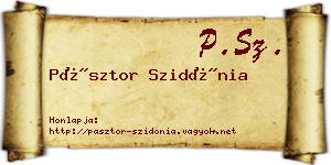 Pásztor Szidónia névjegykártya